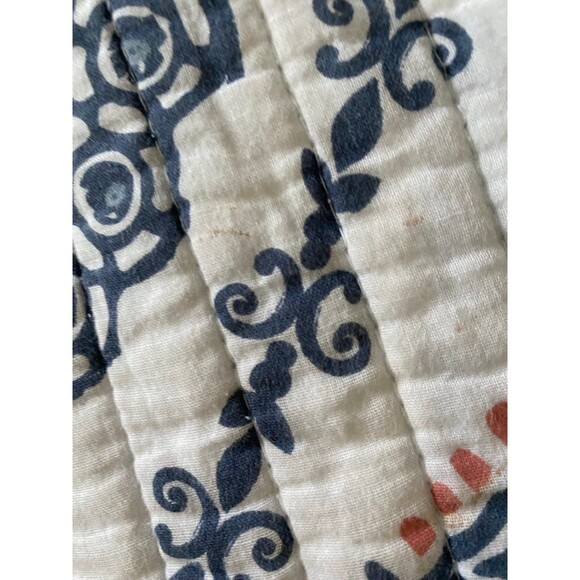 Levtex home cotton quilt queen caperoad blue white pink - Picture 9 of 12